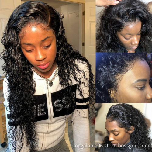 Water Wave 13*4 Lace Front Wig Curly Virgin Chinese Human Hair Wigs